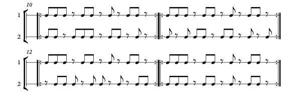 Beispiel für musikalischen Minimalismus