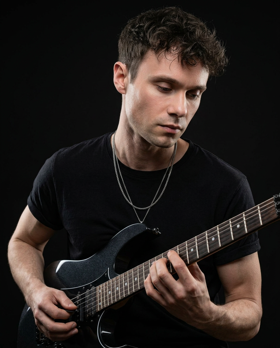 Gitarrenlehrer Tilman Totzke spielt leidenschaftlich Gitarre 