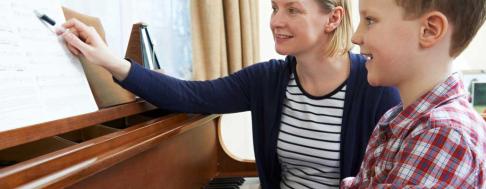 Musikunterricht zu Hause geben Keyvisual