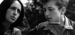 Folkmusiker Bob Dylan und Joan Baez Folkmusic Keyvisual