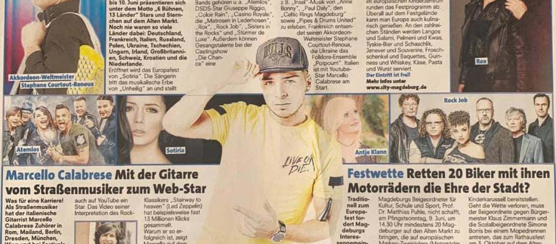 ein Zeitungsartikel über mich.