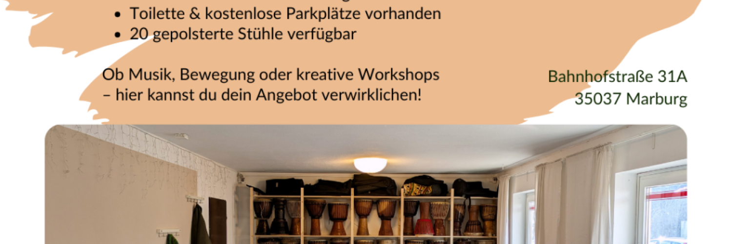 Kursraum Musikerunterricht Workshops mieten Marburg