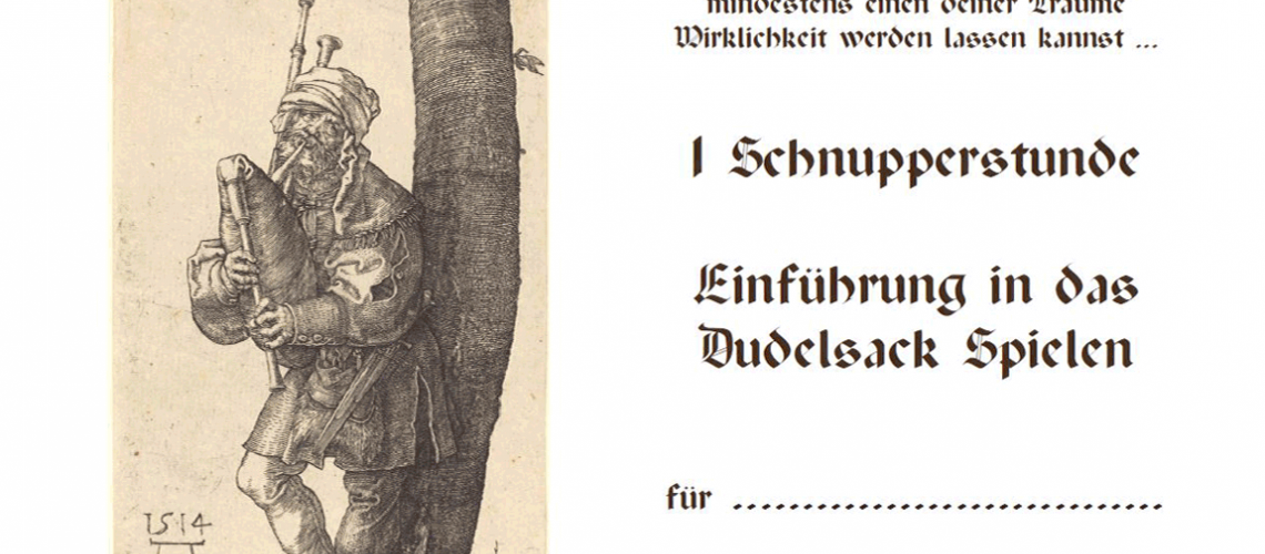 Geschenkgutschein - Schnupperstunde Dudelsack