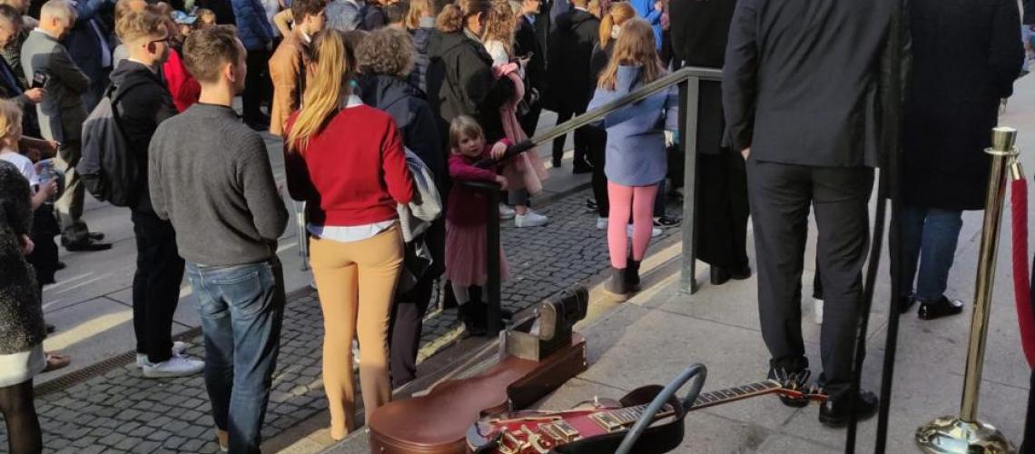 Meine Arbeitsgeräte und die 1500 Gäste im Ministerium.